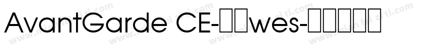 AvantGarde CE-粗体wes字体转换